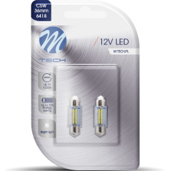 Blisteris 2 vnt. LB085W C5W 11x36 12V 8LED SMD3014 balti