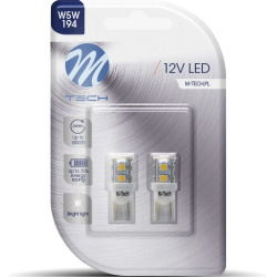 Blisteris 2 vnt. LED LB018W W5W 9xSMD3528 T10 12V 0.72W balti