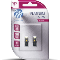 Blisteris 2 vnt. LED LB809W T10 W5W 6 SMD max 2W balti