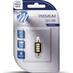 Blisteris 1 vnt. LED LB334W C5W 10-30V 11x36mm 12V 2W 4xSMD5730 balta CANBUS