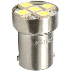 L075W LED BA15S 12V 1.2W G18 5 SMD balti