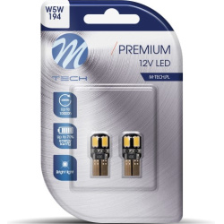 Blisteris 2 vnt. LB323W T10 W5W 12V 4LED SMD5730 balta canbus 2W