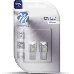 Blisteris 2 vnt. LED T10 12V 2.8W 4xSMD5050 + 4xSMD3528 White