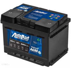 AGM 60AH 12V 680A EN 242x175x190
