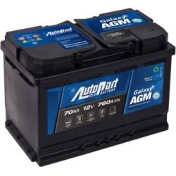 AGM 70AH 12V 760A EN 278x175x190